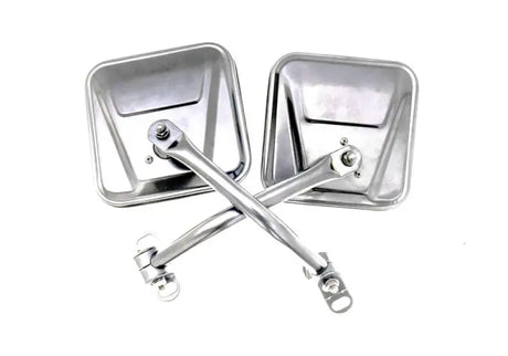 Rampage 1955-1983 Jeep CJ5 Side Mirrors - Stainless 