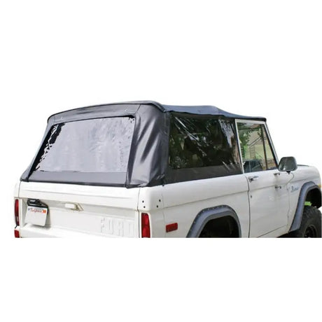 White 1966-1977 Ford Bronco with black soft top for Rampage 1966-1977 Ford Bronco Complete Top