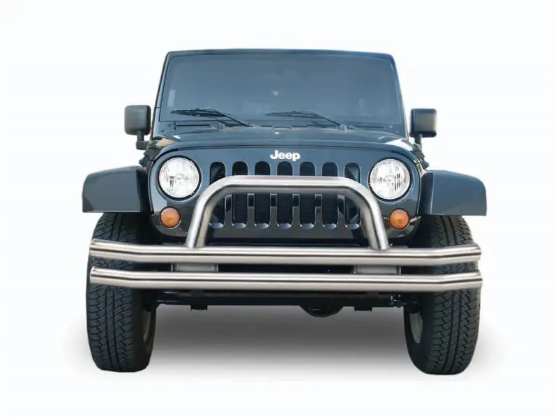 Rampage 1976-1983 Jeep CJ5 Double Tube Bumper Front - Stainless 