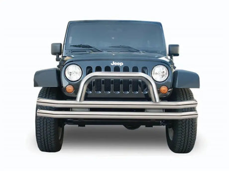 Rampage 1976-1983 Jeep CJ5 Double Tube Bumper Front - Stainless 