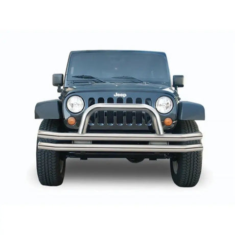 Rampage Rampage 1976-1983 Jeep CJ5 Double Tube Bumper Front - Stainless