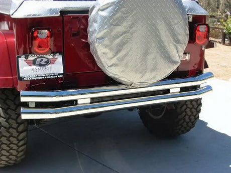 Rampage Rampage 1976-1983 Jeep CJ5 Double Tube Rear Bumper - Stainless