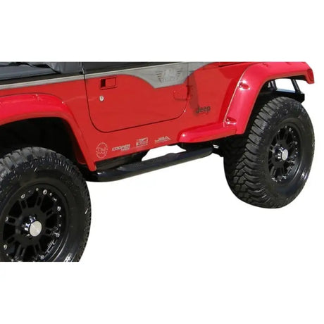 Rampage 1987-1995 Jeep Wrangler(YJ) 3 Inch Round Nerf Bar - Black 