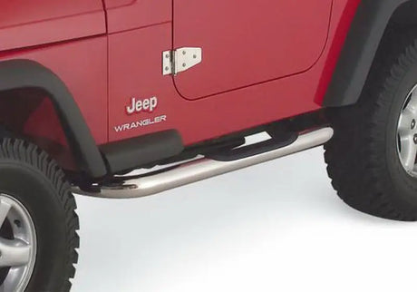 Rampage 1987-1995 Jeep Wrangler(YJ) 3 Inch Round Nerf Bar - Polished 
