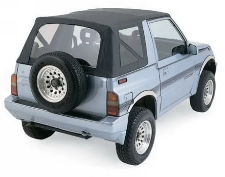 Rampage 1988-1994 Geo Tracker Soft Top OEM Replacement - Black Denim 