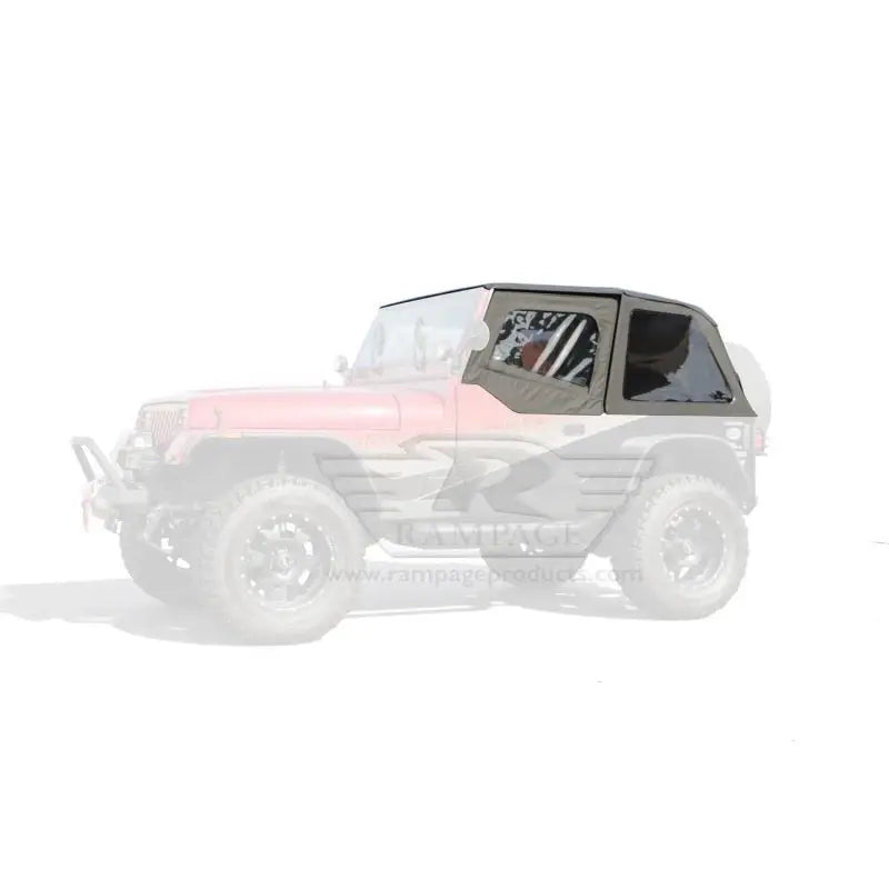 Rampage Rampage 1992-1995 Jeep Wrangler(YJ) Frameless Soft Top Kit - Black Diamond