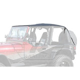 Rampage 1992-1995 Jeep Wrangler(YJ) Frameless Soft Top Kit - Black Diamond with Tinted Windows and Door Skins