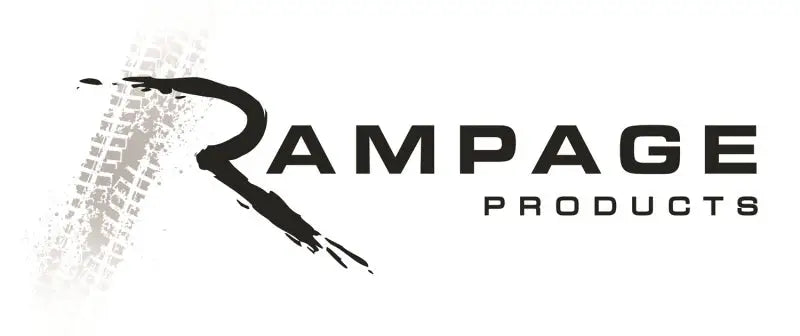 Rampage Products logo for 1992-1995 Jeep Wrangler (YJ) Frameless Soft Top Kit - Black Diamond, with tinted windows and door skins.