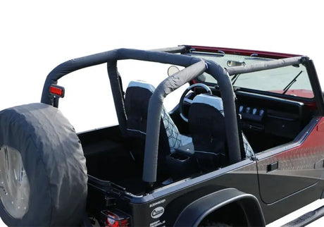Rampage 1992-1995 Jeep Wrangler(YJ) Roll Bar Pad & Cover Kit - Black Denim - RV and Auto Parts