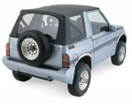 Rampage 1995-1998 Geo Tracker Soft Top OEM Replacement - Black Denim 