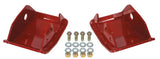 Red metal brackets with hardware for Ford Bronco shock skids rear RS62501