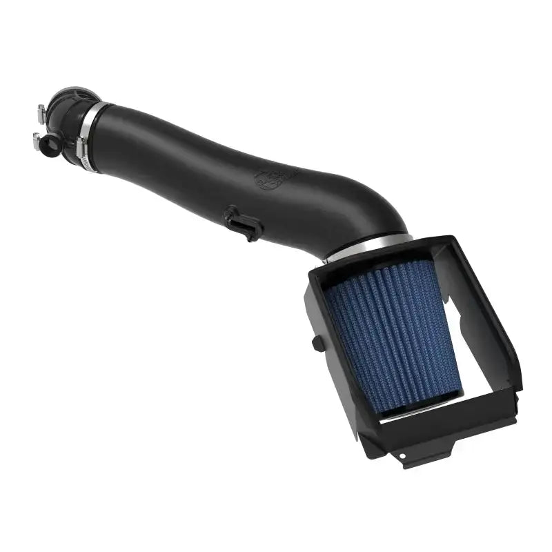 Black rapid induction cold air intake with blue Pro 5R filter for Jeep Wrangler V6