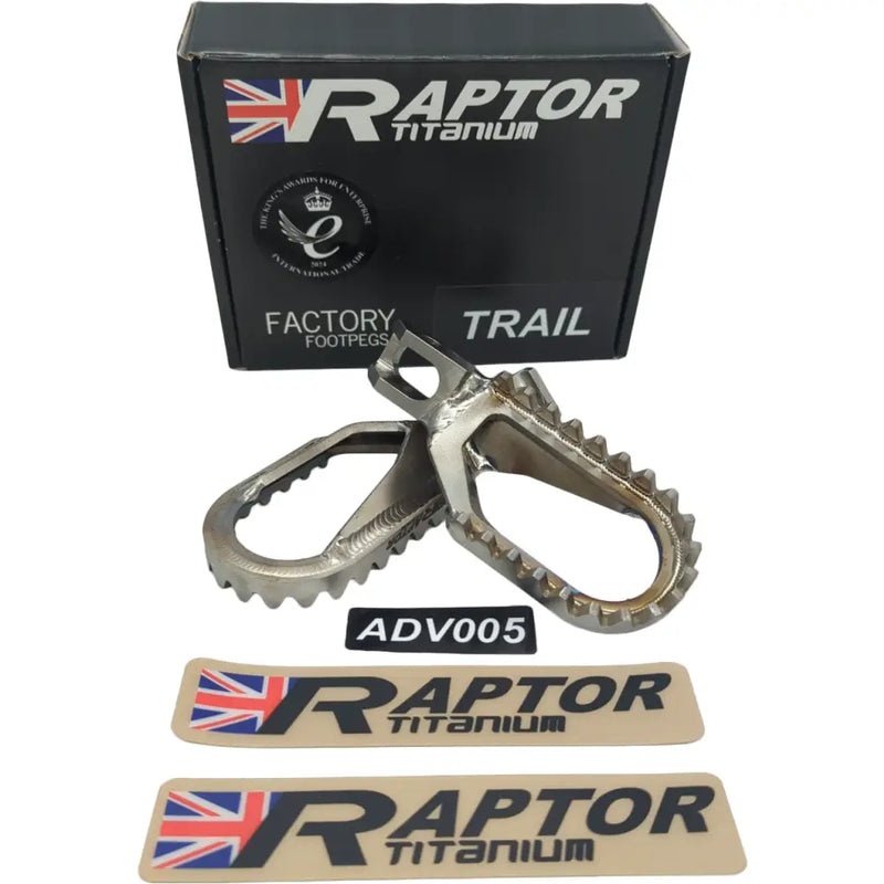 Raptor Titanium Footpegs Foot Controls ADV005 - Titanium Pegs Adv PR