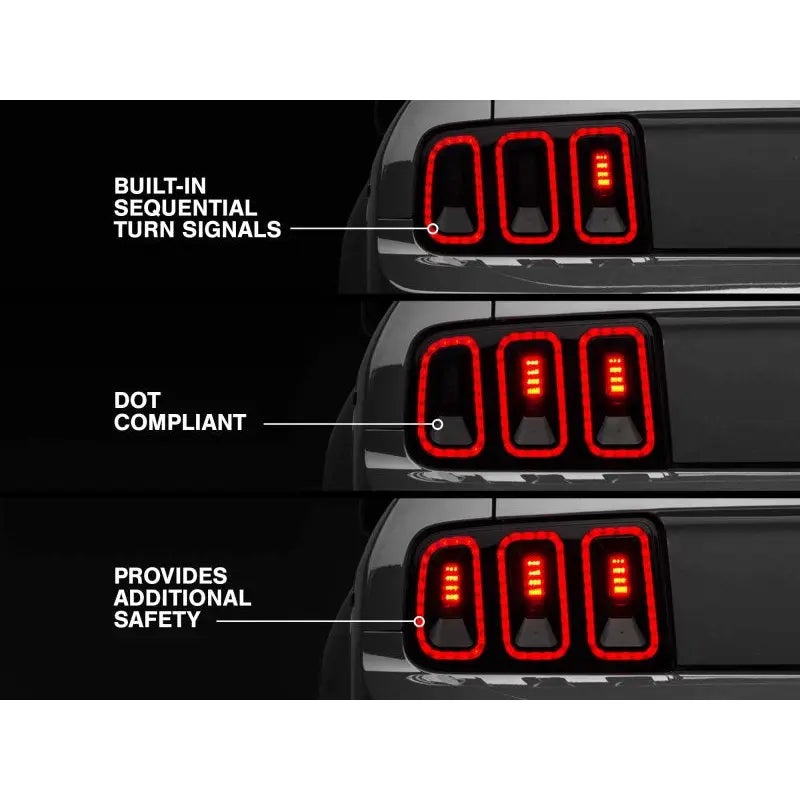 Raxiom 49169 Raxiom 05-09 Ford Mustang Gen5 Tail Lights- Black Housing (Smoked Lens)