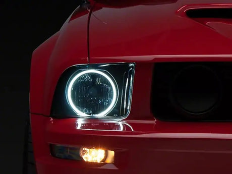 Raxiom 05-09 Ford Mustang GT V6 Axial Series CCFL Halo Projector Headlight- Blk Housing (Smkd Lens) - Truck & Automotive