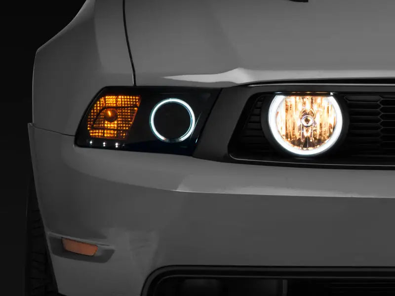 Raxiom 05-12 Ford Mustang GT LED Halo Fog Lights with Chrome Halo Rings