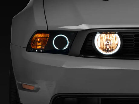 Raxiom 05-12 Ford Mustang GT LED Halo Fog Lights with Chrome Halo Rings
