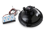 Black automotive headlight with wiring and adhesive pad for Ford Mustang GT LED halo fog lights