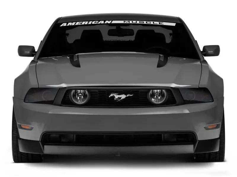Gray Ford Mustang with Raxiom LED Halo Fog Lights for a sleek look