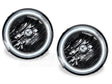 Pair of round LED halo fog lights with halo rings for Ford Mustang GT 05-12