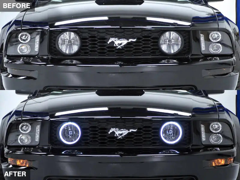 Raxiom 05-12 Ford Mustang GT LED Halo Fog Lights (Smoked) - Truck & Automotive