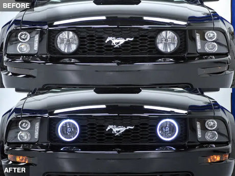 Raxiom 05-12 Ford Mustang GT LED Halo Fog Lights (Smoked) - Truck & Automotive