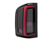 Black and red led tail light with a sleek, modern design.