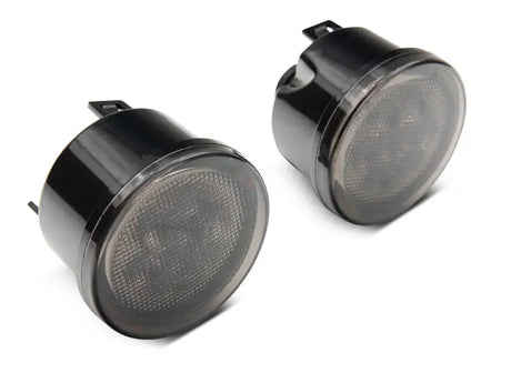 Raxiom 07-18 Jeep Wrangler JK Axial Series LED Amber Turn Signals (Smoked) - Truck & Automotive