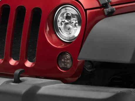 Raxiom 07-18 Jeep Wrangler JK Axial Series LED Amber Turn Signals (Smoked) - Truck & Automotive