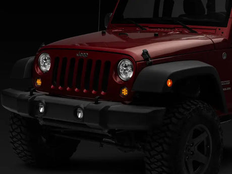 Raxiom 07-18 Jeep Wrangler JK Axial Series LED Amber Turn Signals (Smoked) - Truck & Automotive