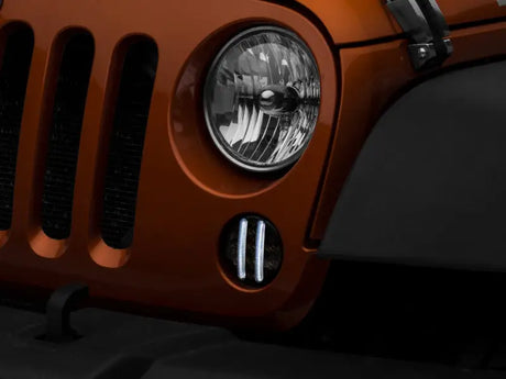 Raxiom 07-18 Jeep Wrangler JK Axial Series LED Front Turn Signals (Smoked) - Truck & Automotive