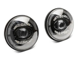 Raxiom 07-18 Jeep Wrangler JK Axial Series LED Headlights- Black Housing (Clear Lens) - Truck & Automotive