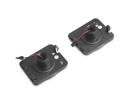 Black rectangular marker lights with wiring for Raxiom Axial Series LED Jeep JK