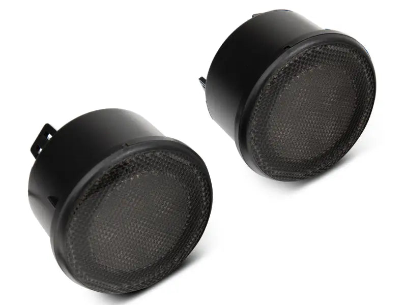 Pair of black fog lights for Jeep Wrangler with Axial Series LED turn signals