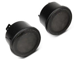 Pair of black fog lights for Jeep Wrangler with Axial Series LED turn signals