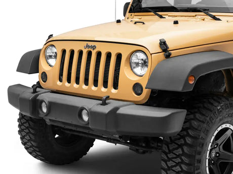 Yellow Jeep Wrangler front with Axial Series LED Turn Signals for Jeep Wrangler
