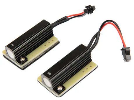 Black electronic turn signals with wires and connectors for Jeep Wrangler Axial Series LED