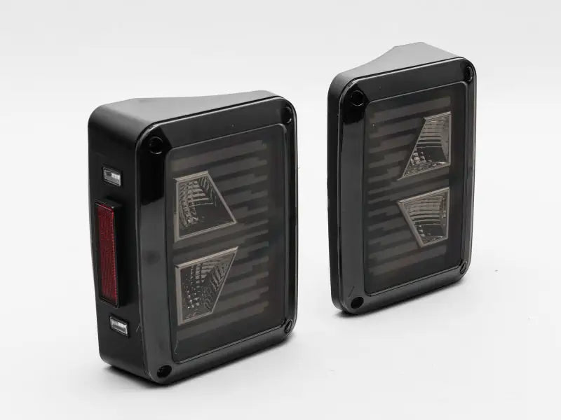 Raxiom 07-18 Jeep Wrangler JK Axial Series Vision LED Tail Lights- Black Housing (Smoked Lens) - Truck & Automotive