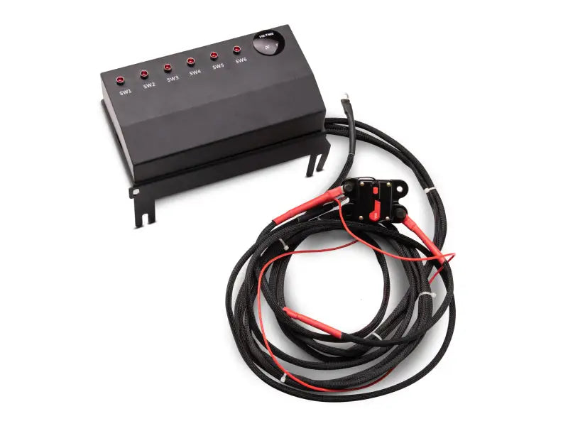 Black control box with wiring harness and switch panel for Jeep Wrangler JK
