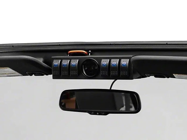 Overhead switch panel control box with rearview mirror for Jeep Wrangler JK
