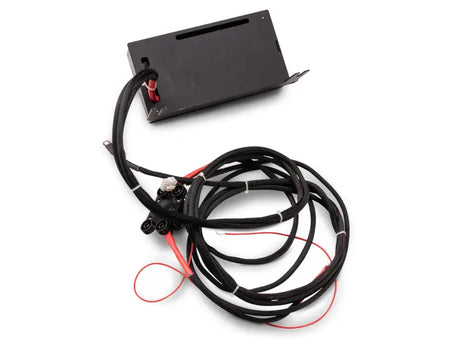 Black control box with wiring harness for Jeep Wrangler JK switch panel installation