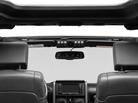 Vehicle interior with control box and switch panel for Jeep Wrangler JK