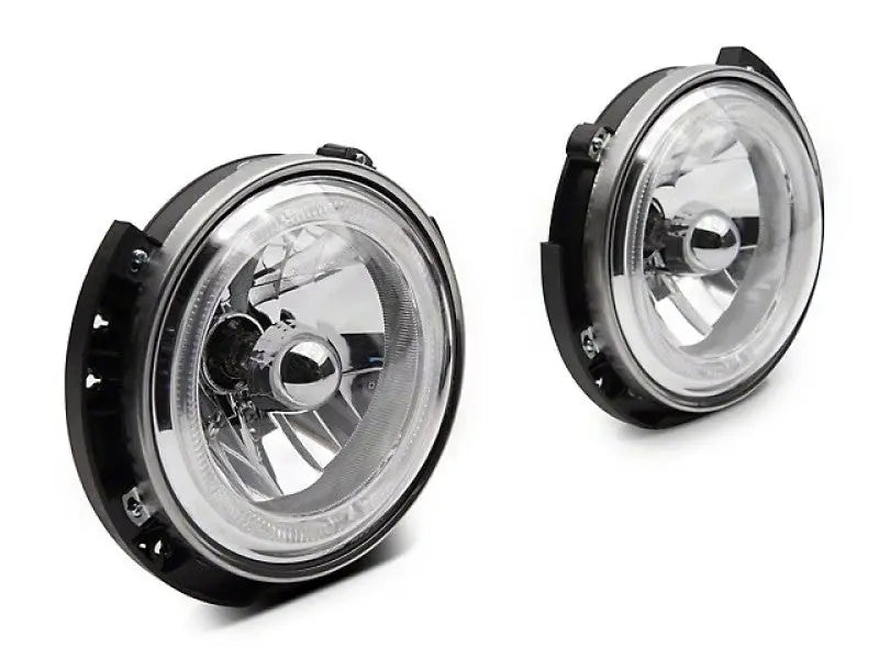 Raxiom 07-18 Jeep Wrangler JK LED Halo Headlights- Chrome Housing (Clear Lens) - Truck & Automotive