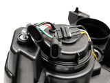 Black automotive component with wiring for Dodge Challenger halo with sequential turn signals