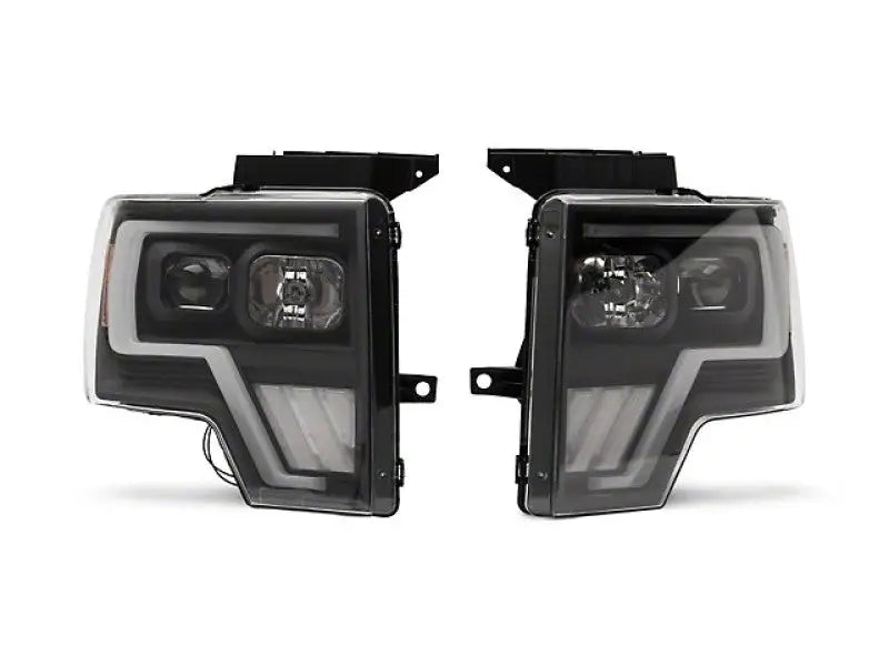 Raxiom 09-14 Ford F-150 G4 Projector Headlights- Black Housing (Clear Lens) - Truck & Automotive