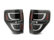 Pair of black and chrome LED tail lights for Ford F-150 Styleside G2 tail lights