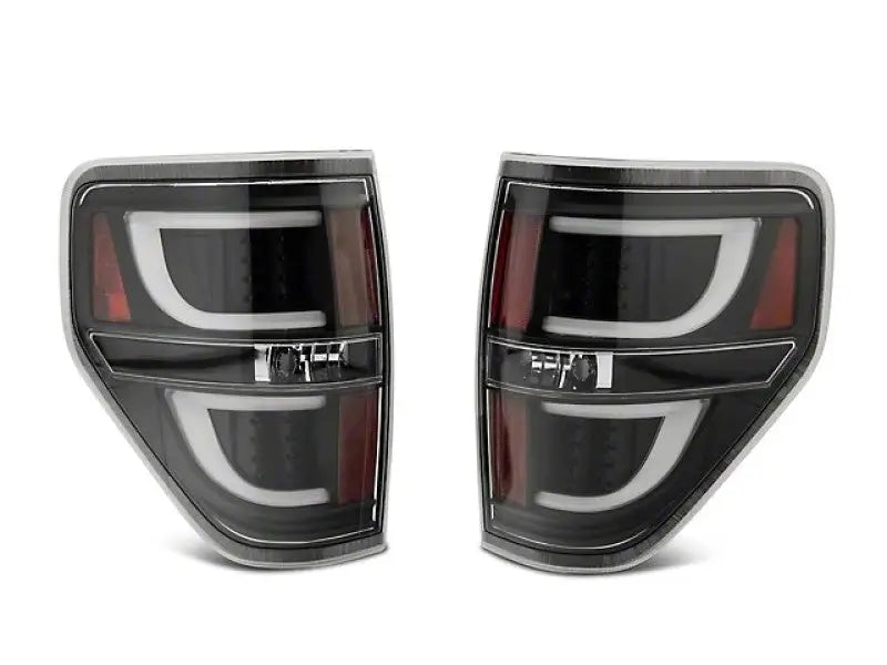 Pair of black and chrome LED tail lights for Ford F-150 Styleside G2 tail lights