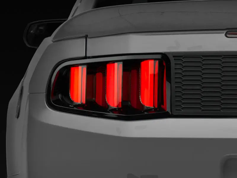 Gray car taillights featuring Raxiom Vector V2 LED Tail Lights for Ford Mustang