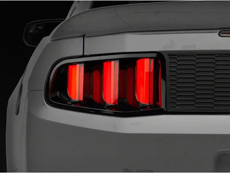 Gray car taillights with Vector V2 LED tail lights for Ford Mustang 10-12