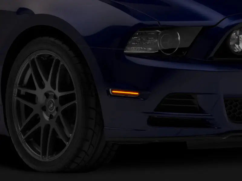 Raxiom 10-14 Ford Mustang Axial Series LED Side Marker Lights (Smoked) - Truck & Automotive